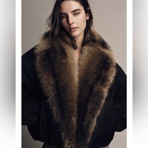 Zara Faux Fur Bomber